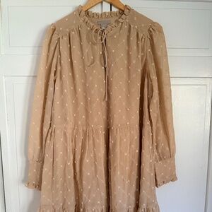 H&M Mini dress in pink/tan
